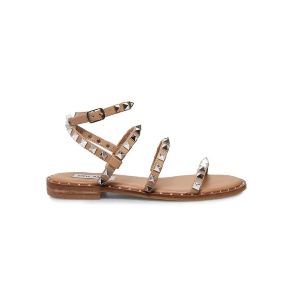 Studded wrap around ankle sandals (studs look so high end!!)